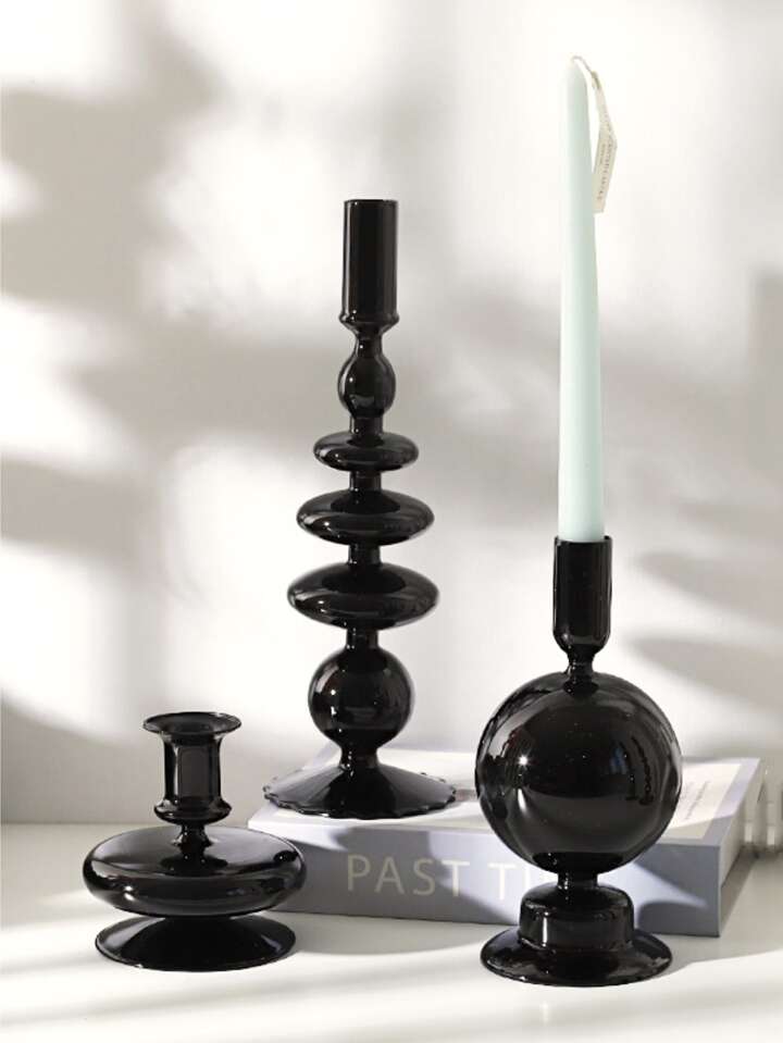 Glass Candlestick Holders