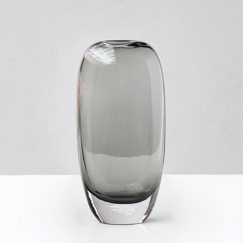 Art glass vase with a sleek