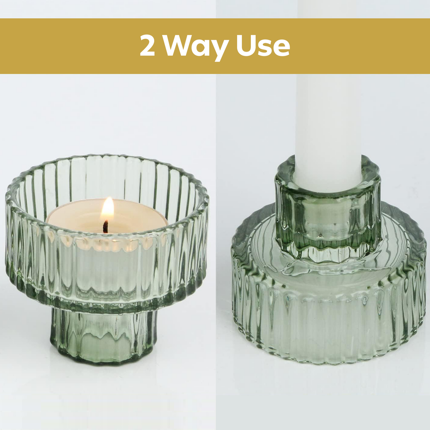 Glass Candle Holders