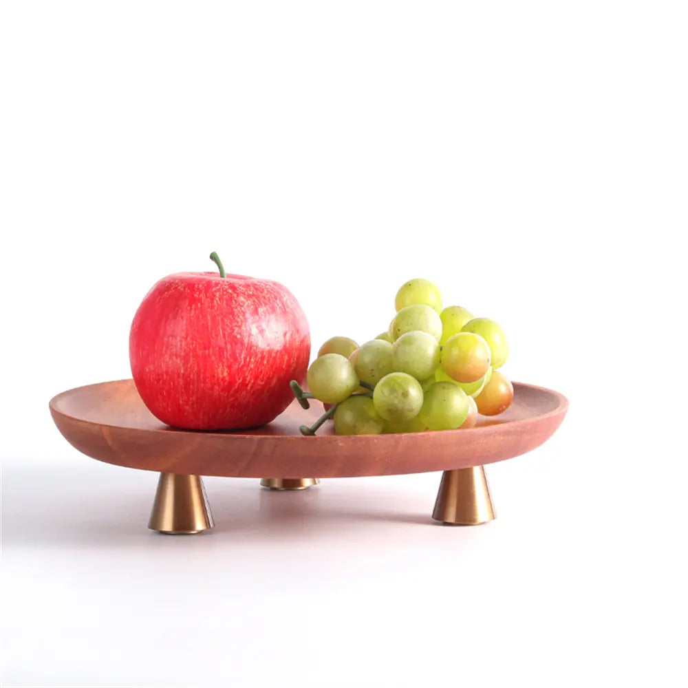 Triangular wooden tray