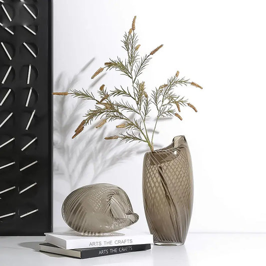 Swirl Patterned Glass Vase