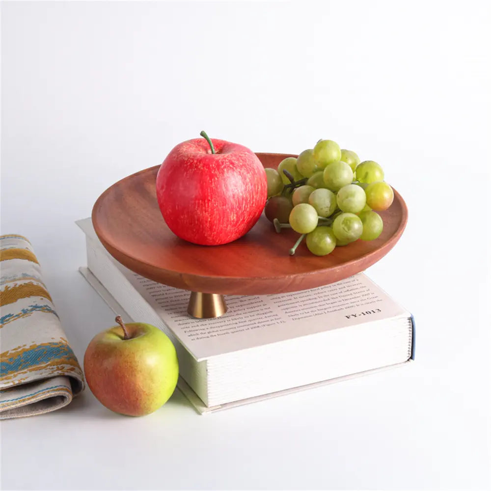 Triangular wooden tray