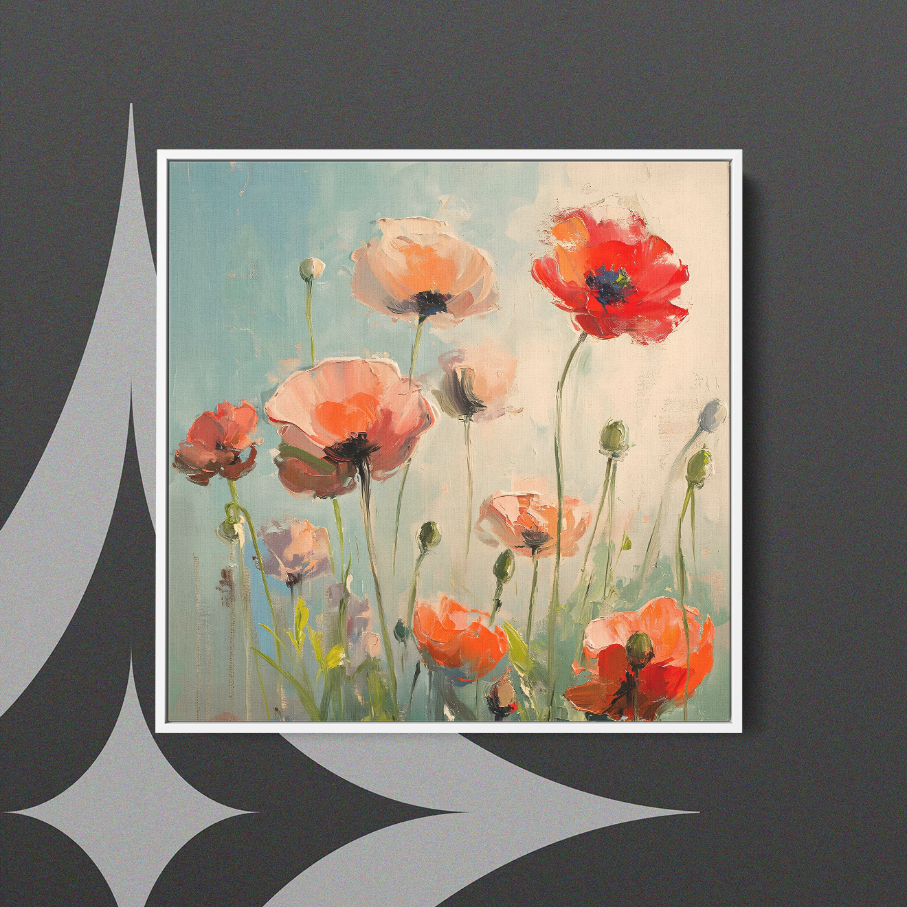 Dreamy Poppy Field - Canvas Print