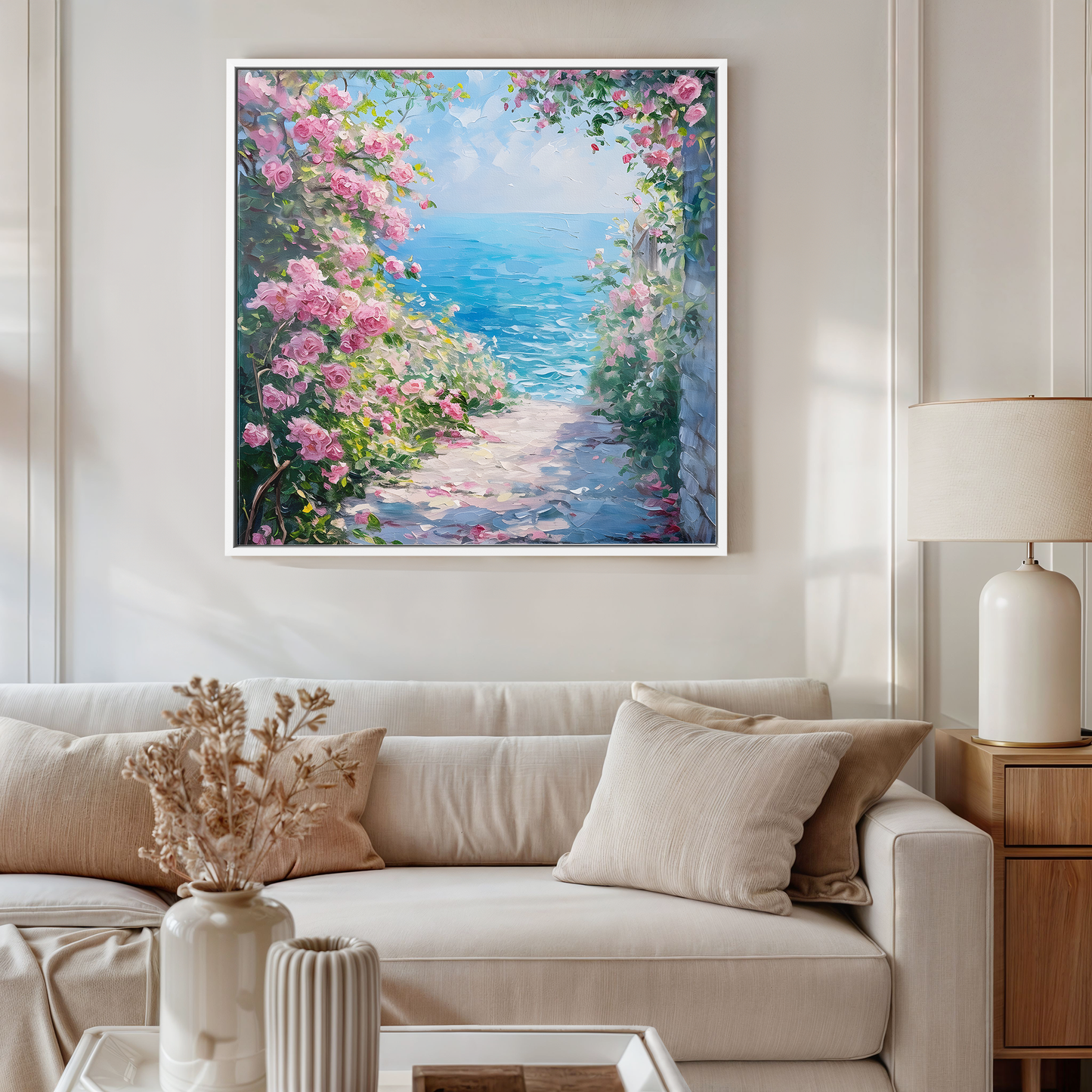 Rose Path to the Sea - Canvas Print