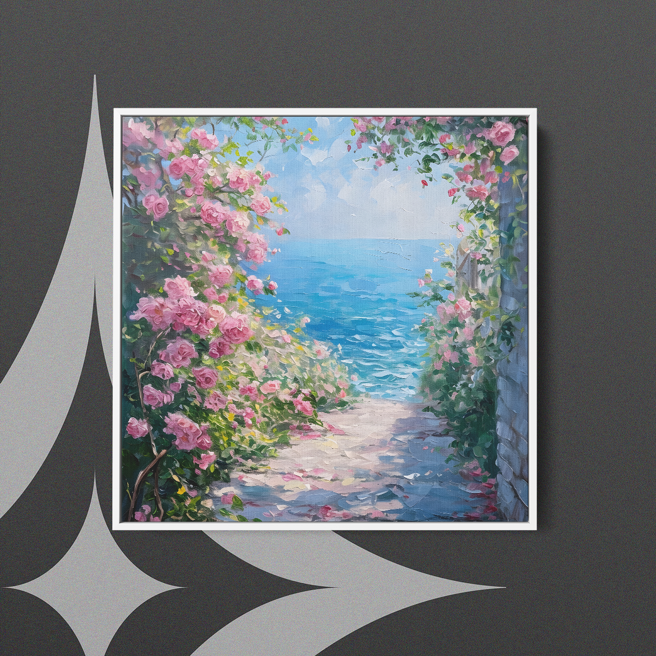 Rose Path to the Sea - Canvas Print