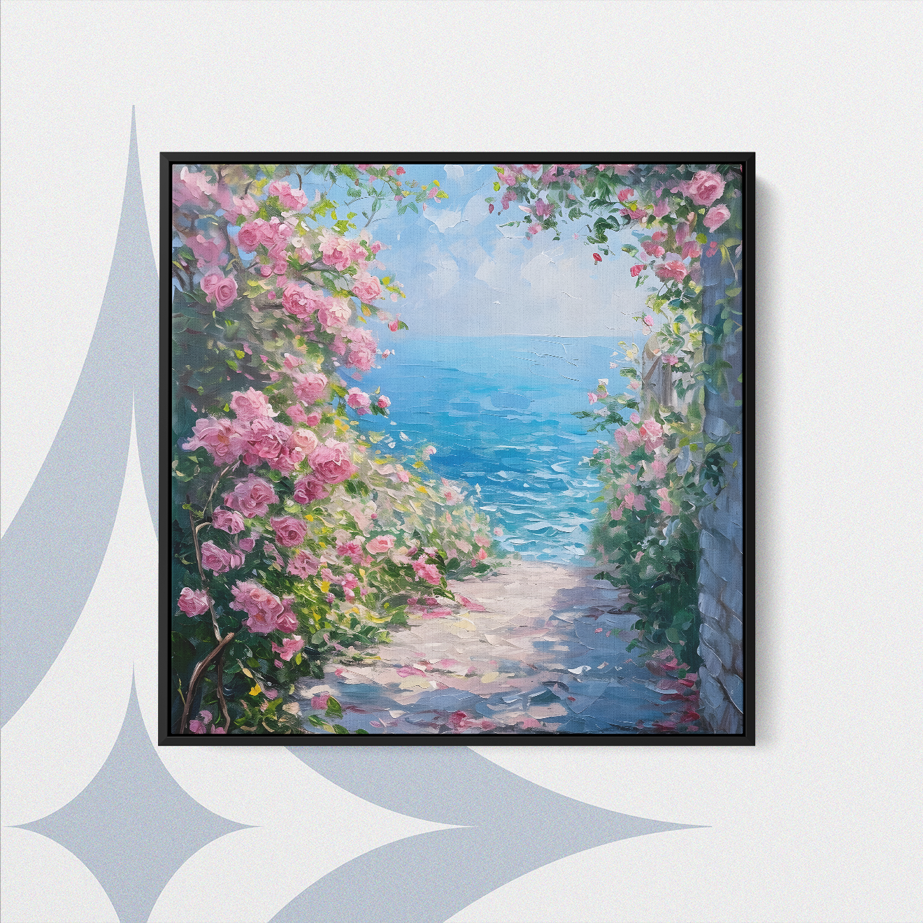 Rose Path to the Sea - Canvas Print